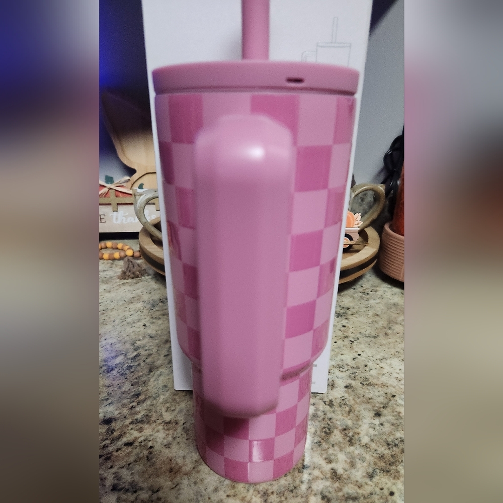Simple Modern PINK CHECKMATE Kids 24oz Tumbler READ DESCRIPTION - Picture 4 of 9